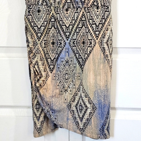 Tart Tank Dress Faux Wrap Aztec Overlay Small Summer Party Geometric Knee-length - Picture 6 of 9